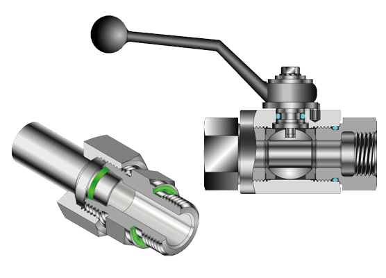 Tube fitting for din2353 iso8434