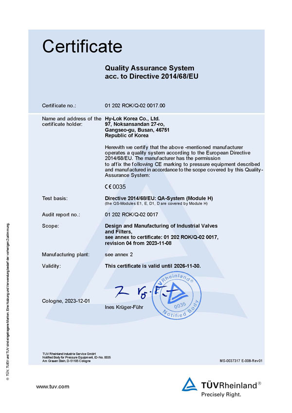 Certificate-PED(CE0035)-2023-HYLOK_Pagina_1